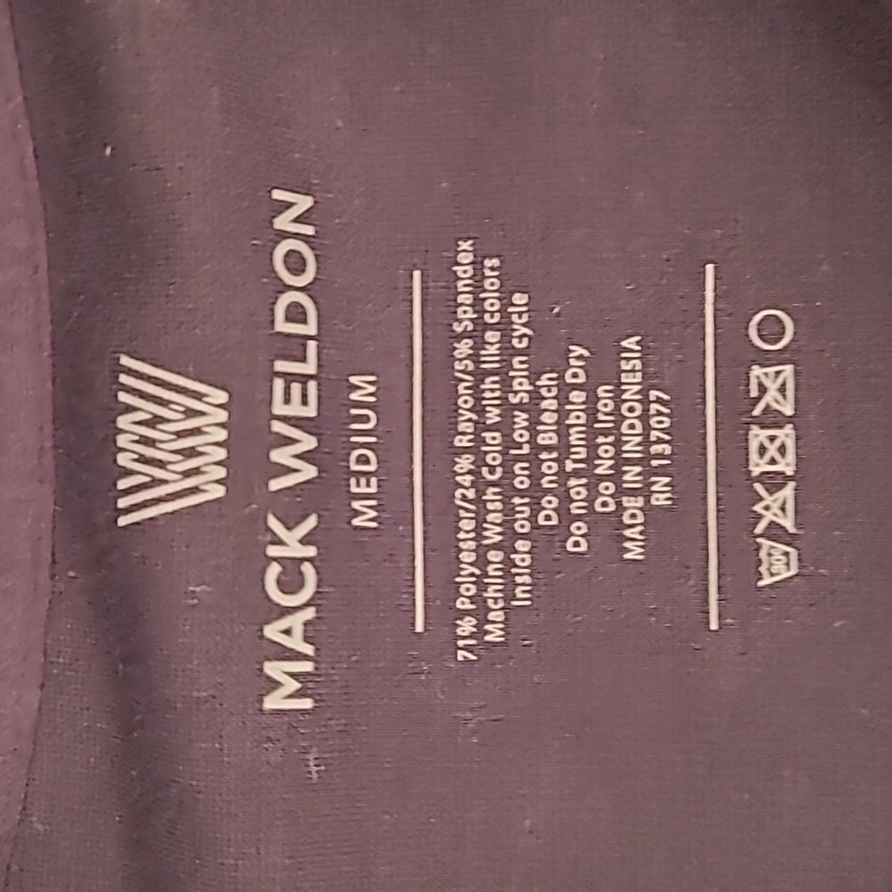 MACK WELDON Black Mens Medium Full Zip Athletic Track Style Jacket - Picture 4 of 6
